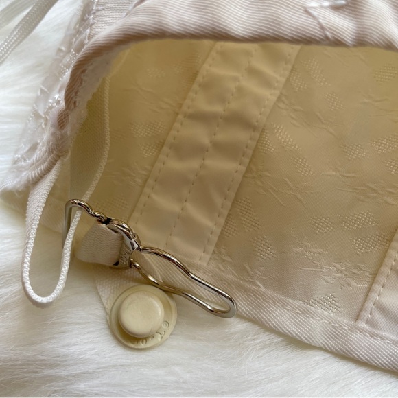 Vtg SPENCER Vintage 40s/50s Ivory Corset Girdle Lace Up Zip Up Boning - Picture 12 of 16